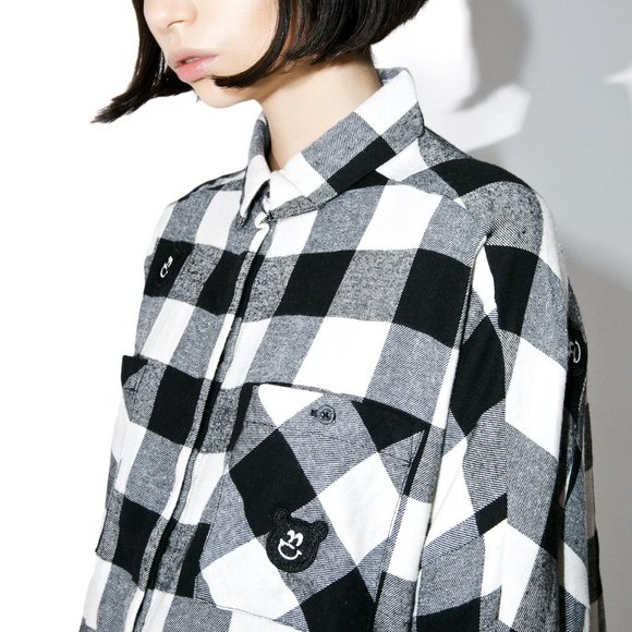 Lazy Oaf bear check shirt - Picture 2 of 5